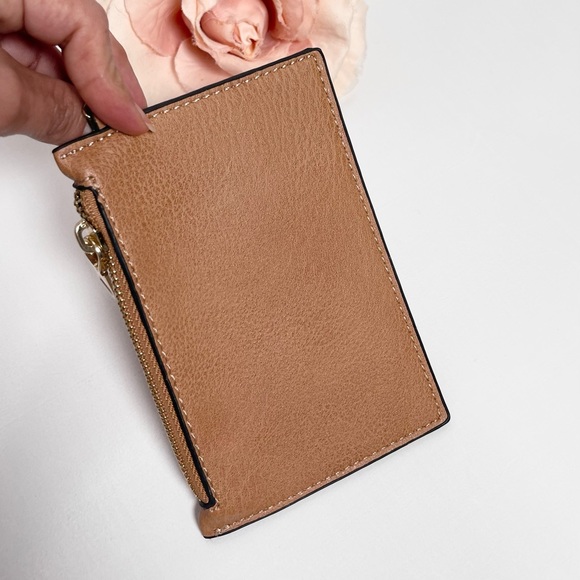 🌸 4/$20 New Marc New York card coin wallet Tan leather - Picture 2 of 3